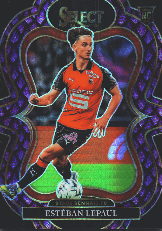 2025 Panini Select Ligue 1 Purple /49 Esteban Lepaul #173 Stade Rennais