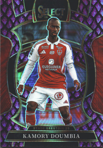 2025 Panini Select Ligue 1 Purple /49 Kamory Doumbia #63 Stade Brestois