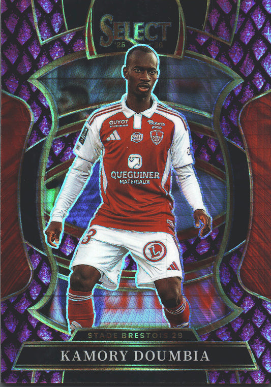 2025 Panini Select Ligue 1 Purple /49 Kamory Doumbia #63 Stade Brestois