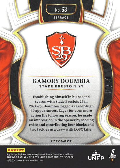 2025 Panini Select Ligue 1 Purple /49 Kamory Doumbia #63 Stade Brestois