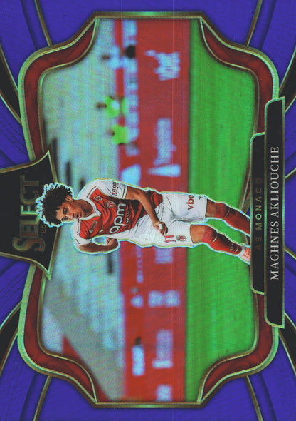 2025 Panini Select Ligue 1 Blue /40 Maghnes Akliouche #201 AS Monaco