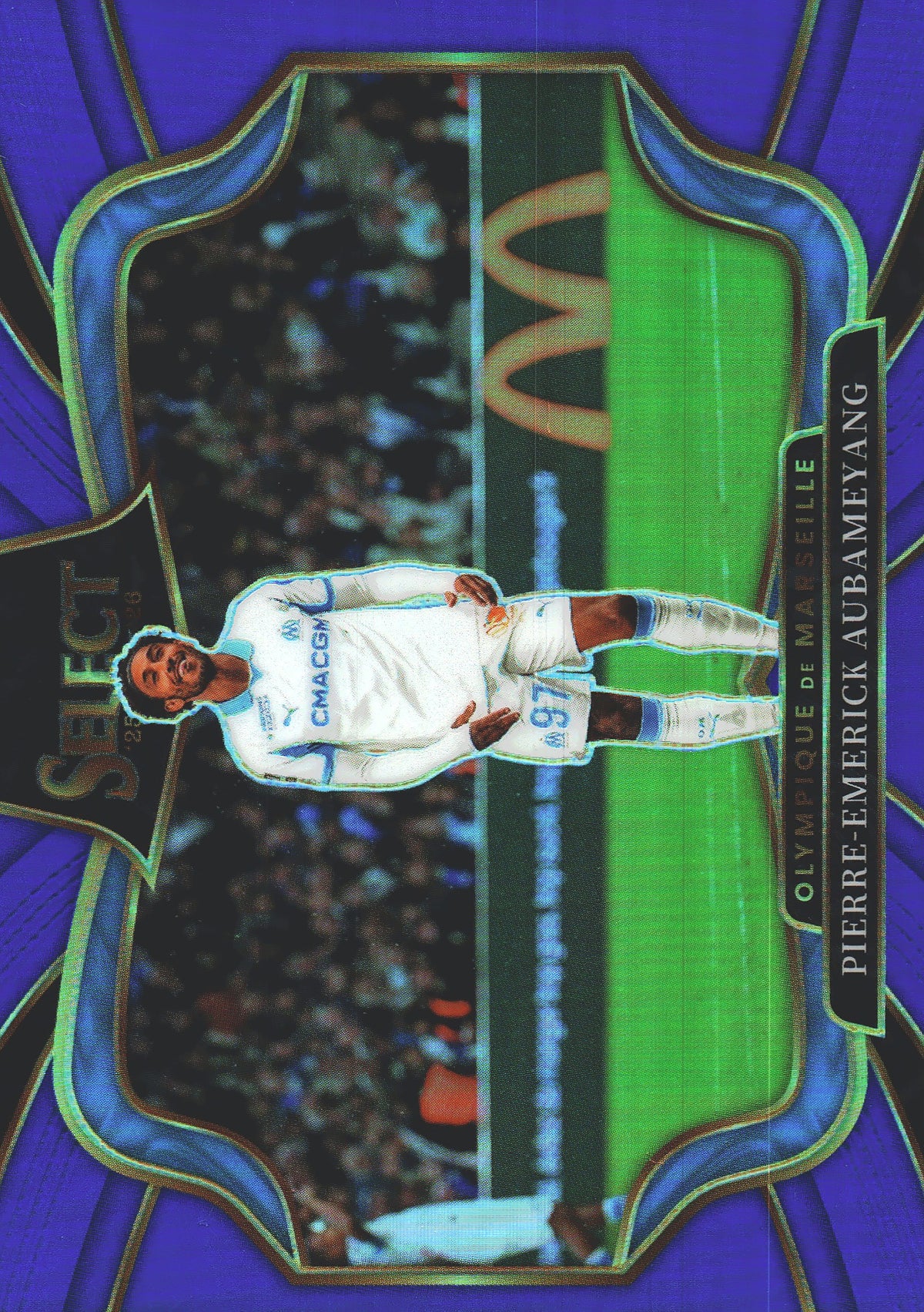 2025 Panini Select Ligue 1 Blue /40 Pierre-Emerick Aubameyang #236 Marseille