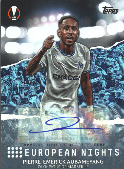 2023 Topps UCC Auto Pierre-Emerick Aubameyang European Nights #EN-21 Marseille
