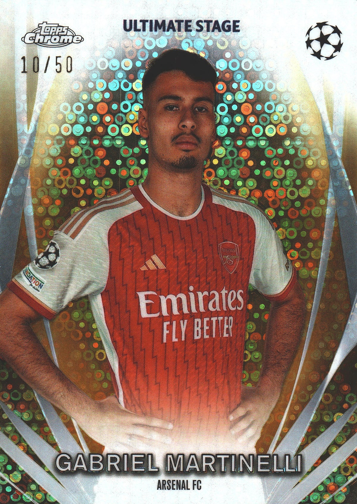 2023 Topps UCC Ultimate Stage Chrome /50 Gabriel Martinelli #USC-5 Arsenal