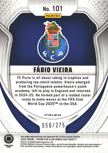 2025 Panini Prizm Club World Cup Fabio Vieira Blue /275 #101 FC Porto