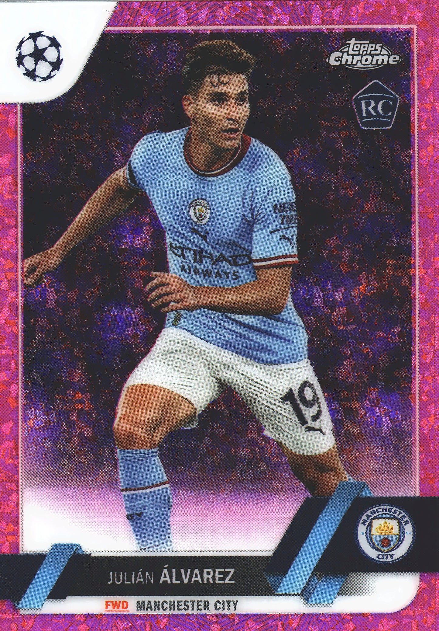 2022 Topps Chrome UCC RC Pink /175 Julian Alvarez #68 Manchester City