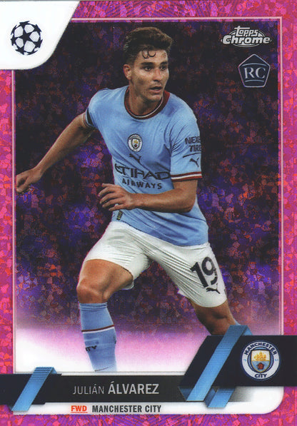 2022 Topps Chrome UCC RC Pink /175 Julian Alvarez #68 Manchester City