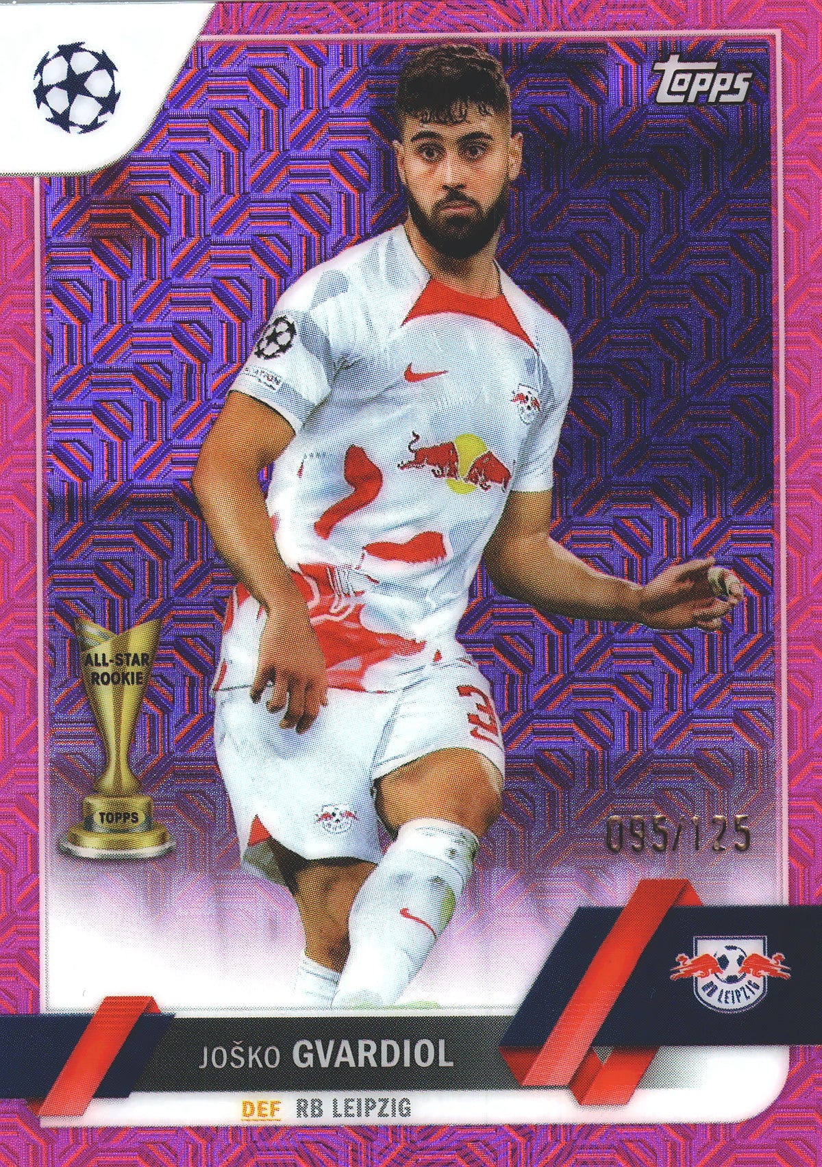 2022 Topps Chrome UCC Pink /125 Josko Gvardiol #110 RB Leipzig