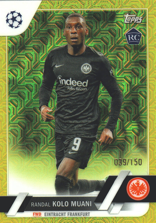 2022 Topps Chrome UCC RC Yellow /150 Randal Kolo Muani #149 Eintracht Frankfurt