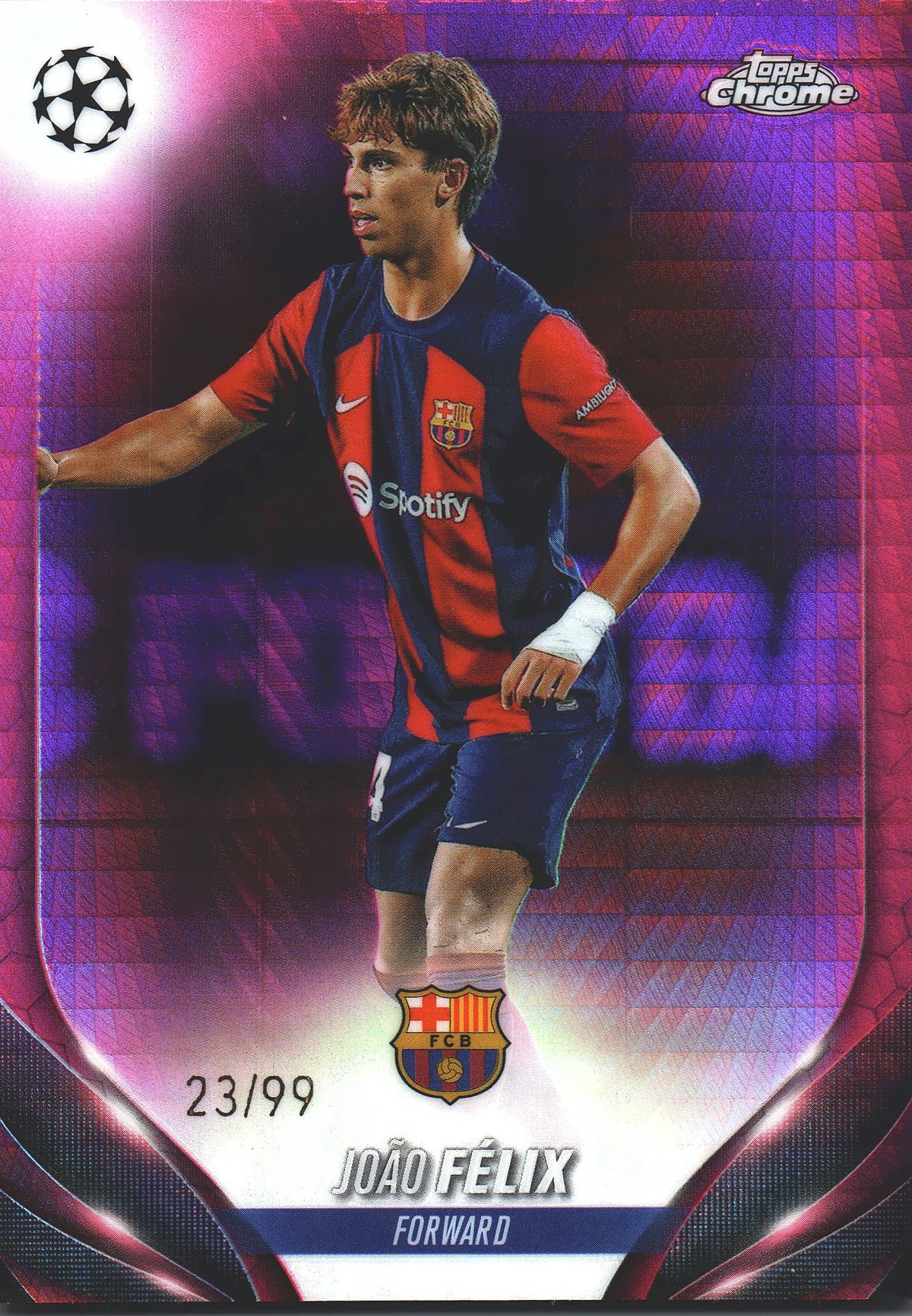 2023 Topps Chrome UCC Pink /99 João Félix #71 FC Barcelone