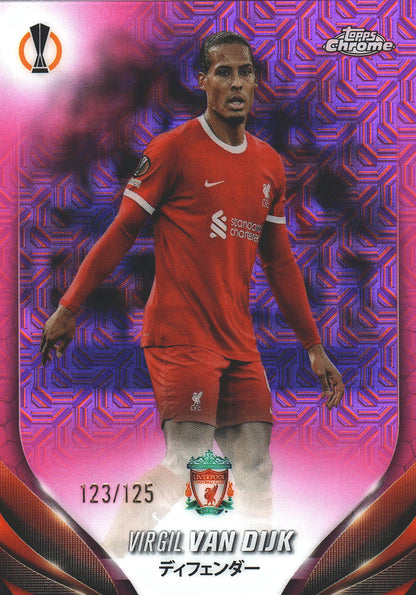 2023 Topps Chrome UCC Pink /125 Virgil van Dijk #132 Liverpool