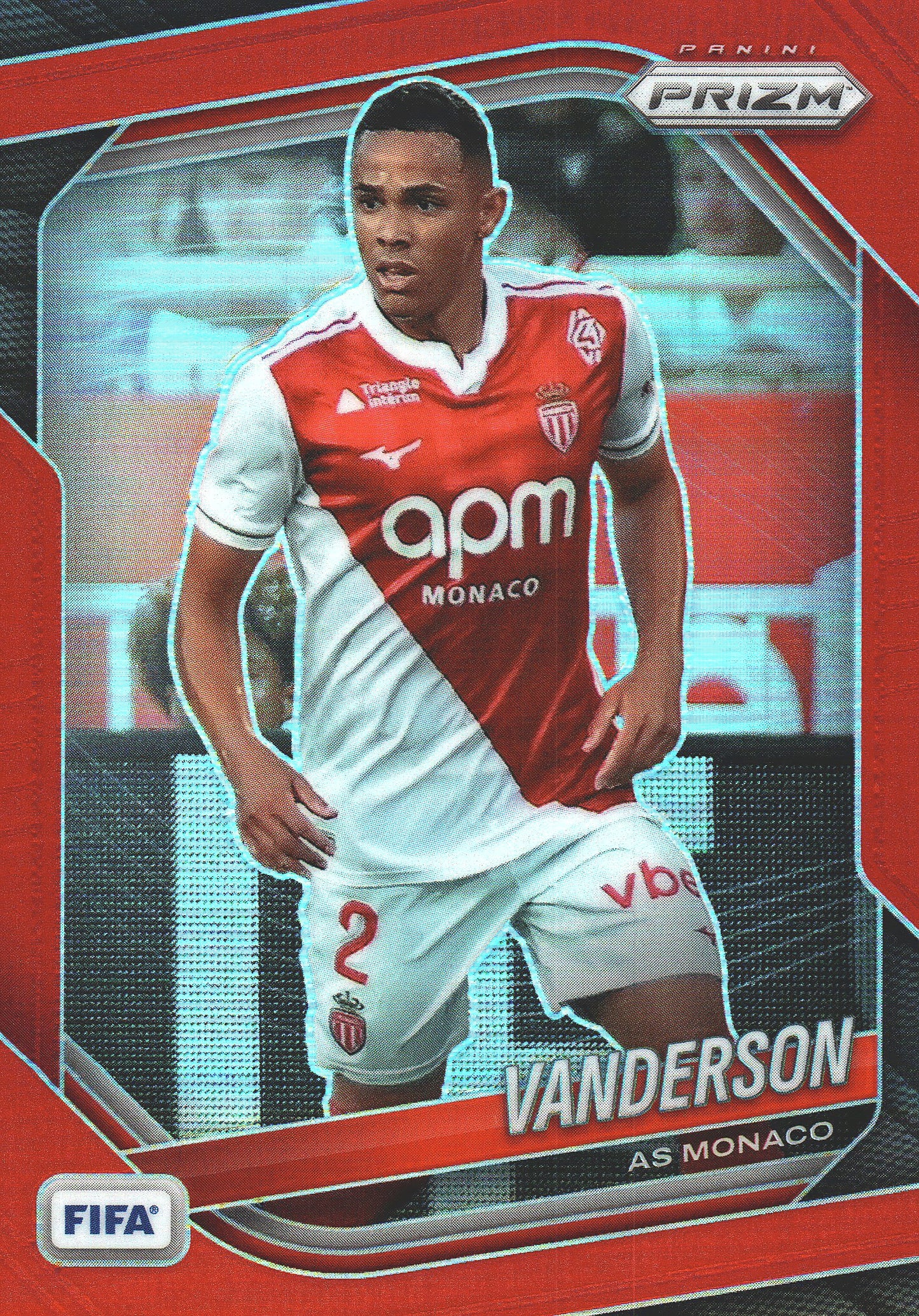 2025 Panini Prizm FIFA Red /149 Vanderson #162 Monaco