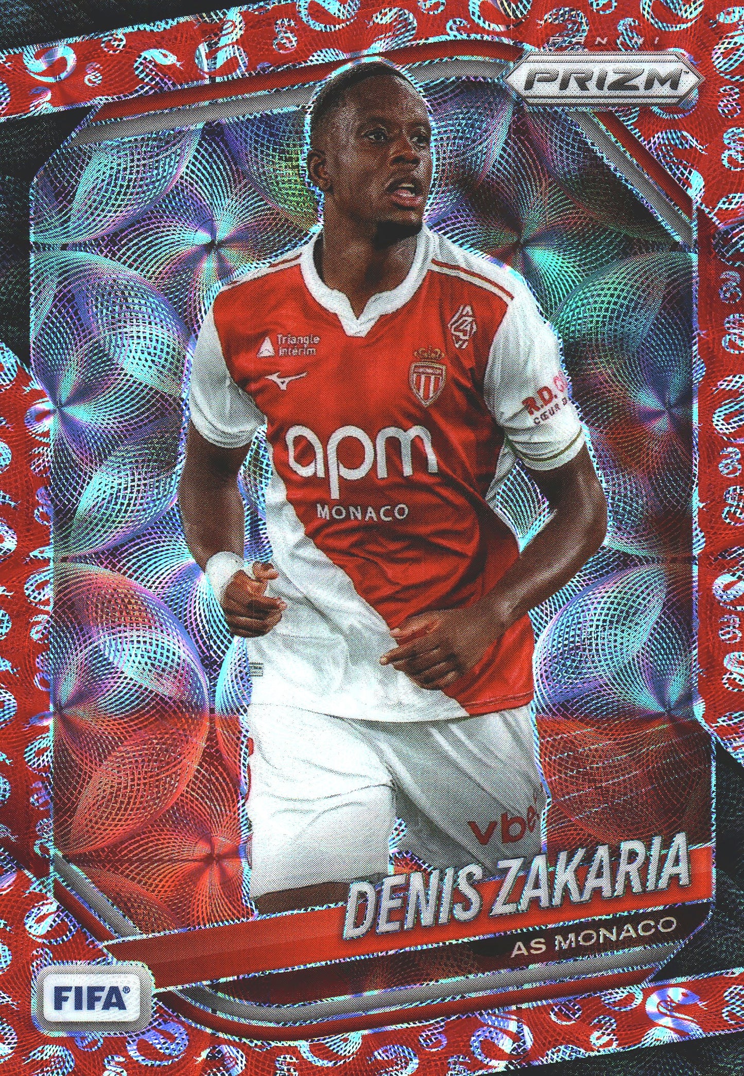 2025 Panini Prizm FIFA Red Dragon /48 Denis Zakaria #164 Monaco