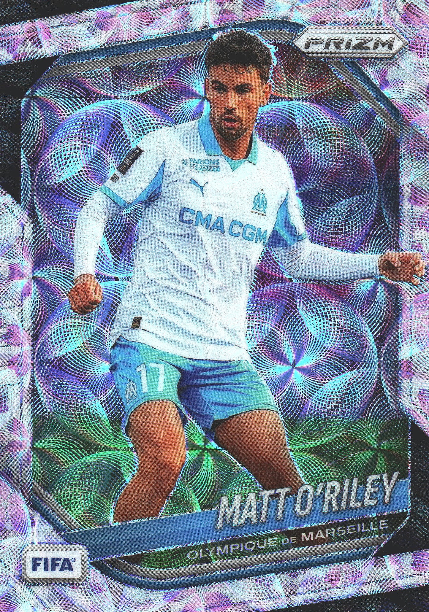 2025 Panini Prizm FIFA Cherry Blossom /28 Matt O'Riley #115 Marseille