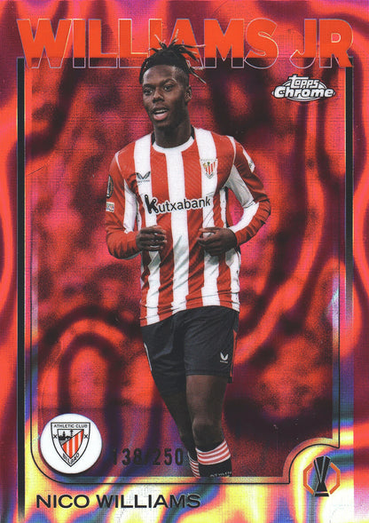 2024 Topps Chrome UCC Pink /250 Nico Williams #28 Bilbao
