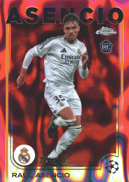 2024 Topps Chrome UCC RC Pink /250 Raul Asencio #186 Real Madrid