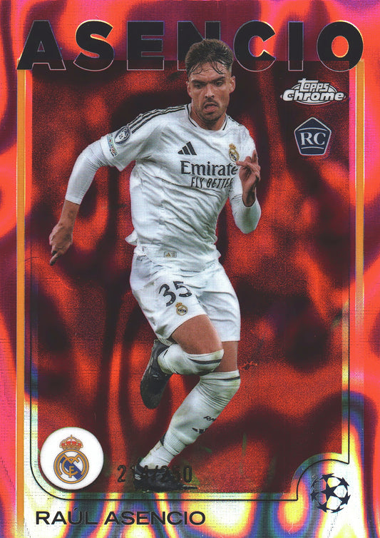 2024 Topps Chrome UCC RC Pink /250 Raul Asencio #186 Real Madrid