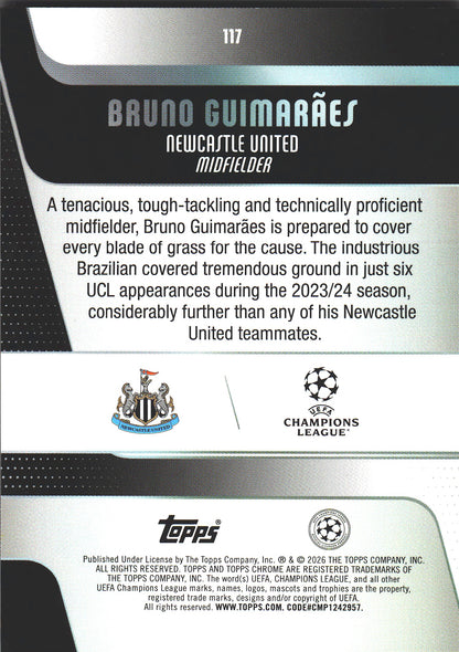 2025 Topps Chrome UCC Hongbao Bruno Guimaraes #117 Newcastle