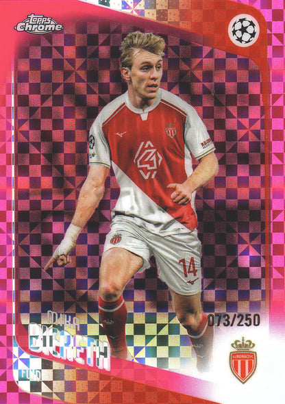 2025 Topps Chrome UCC Pink /250 Mika Biereth #178 AS Monaco