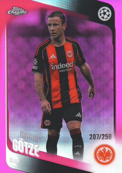 2025 Topps Chrome UCC Pink /250 Mario Götze #162 Eintracht Frankfurt