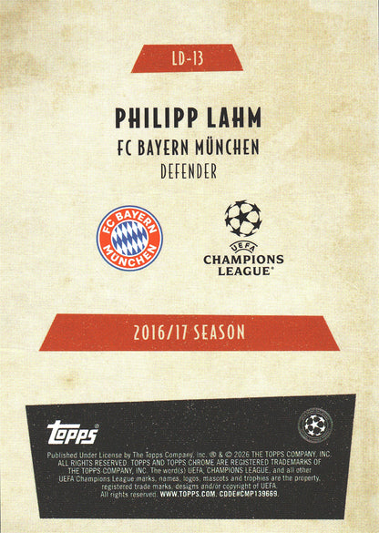 2025 Topps Chrome UCC Last Dance Philipp Lahm #LD-13 Bayern Munich