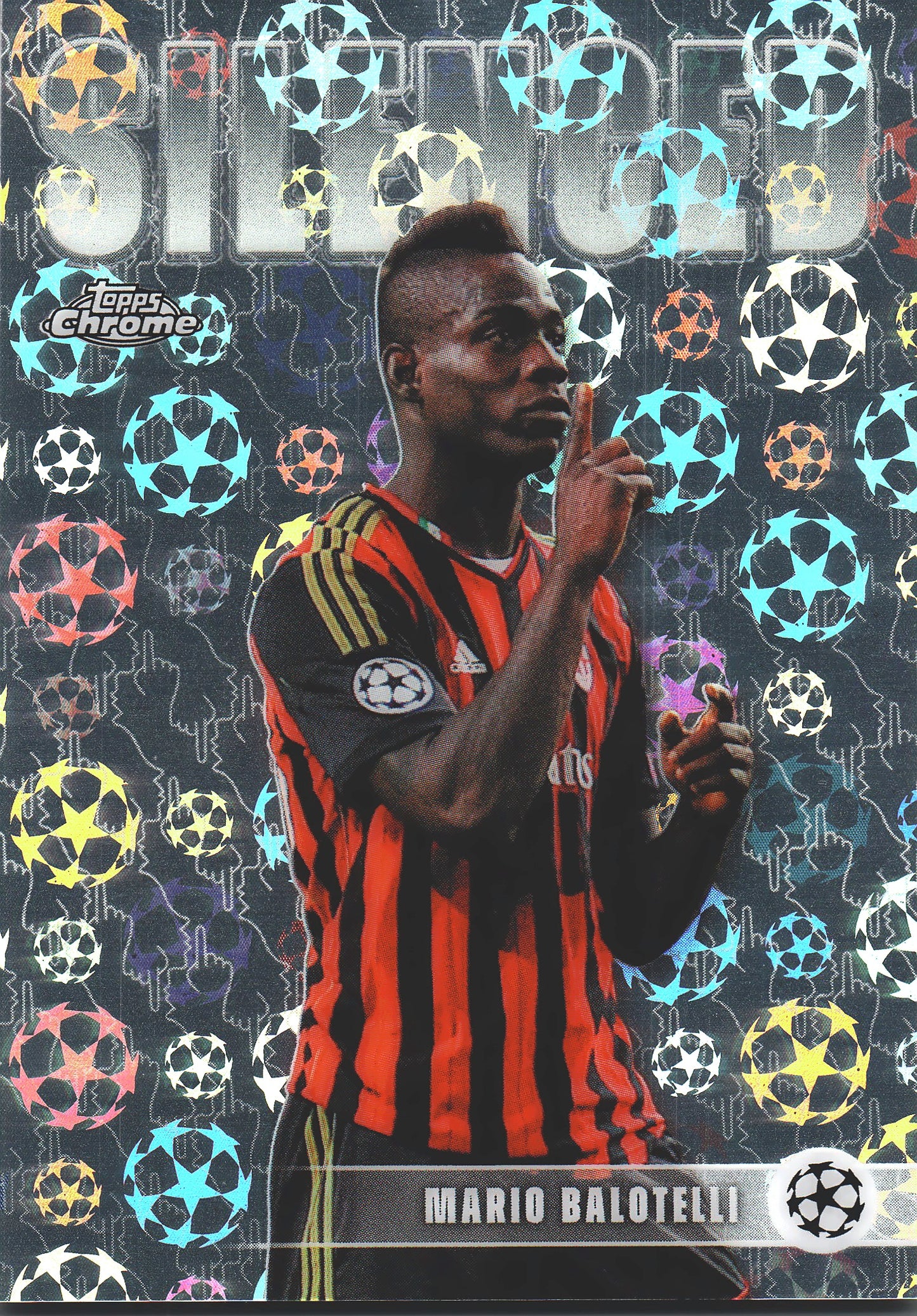 2025 Topps Chrome UCC Silenced Starball Mario Balotelli #SHH-6 AC Milan