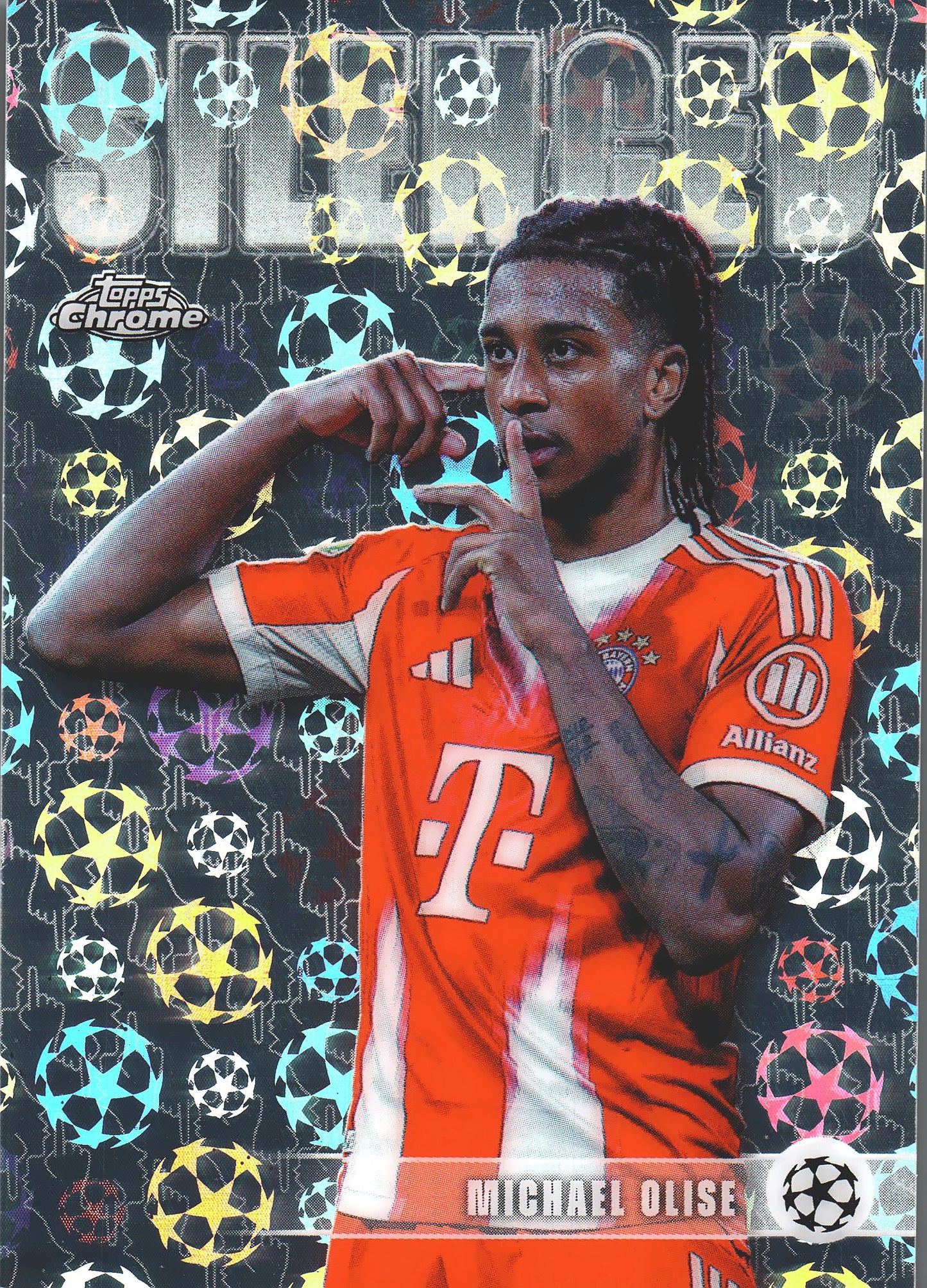 2025 Topps Chrome UCC Silenced Starball Michael Olise #SHH-7 Bayern Munich