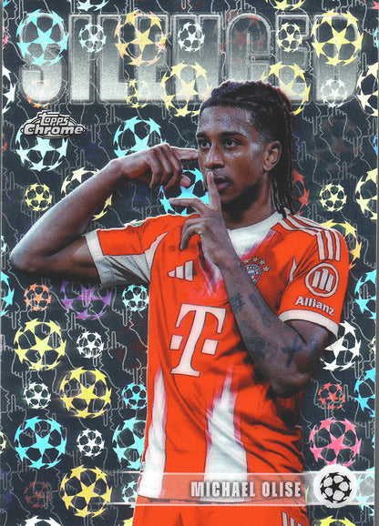 2025 Topps Chrome UCC Silenced Starball Michael Olise #SHH-7 Bayern Munich