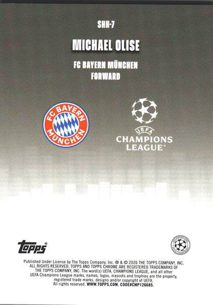 2025 Topps Chrome UCC Silenced Starball Michael Olise #SHH-7 Bayern Munich