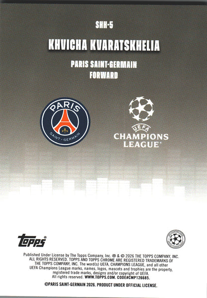 2025 Topps Chrome UCC Silenced Starball Khvicha Kvaratskhelia #SHH-5 PSG