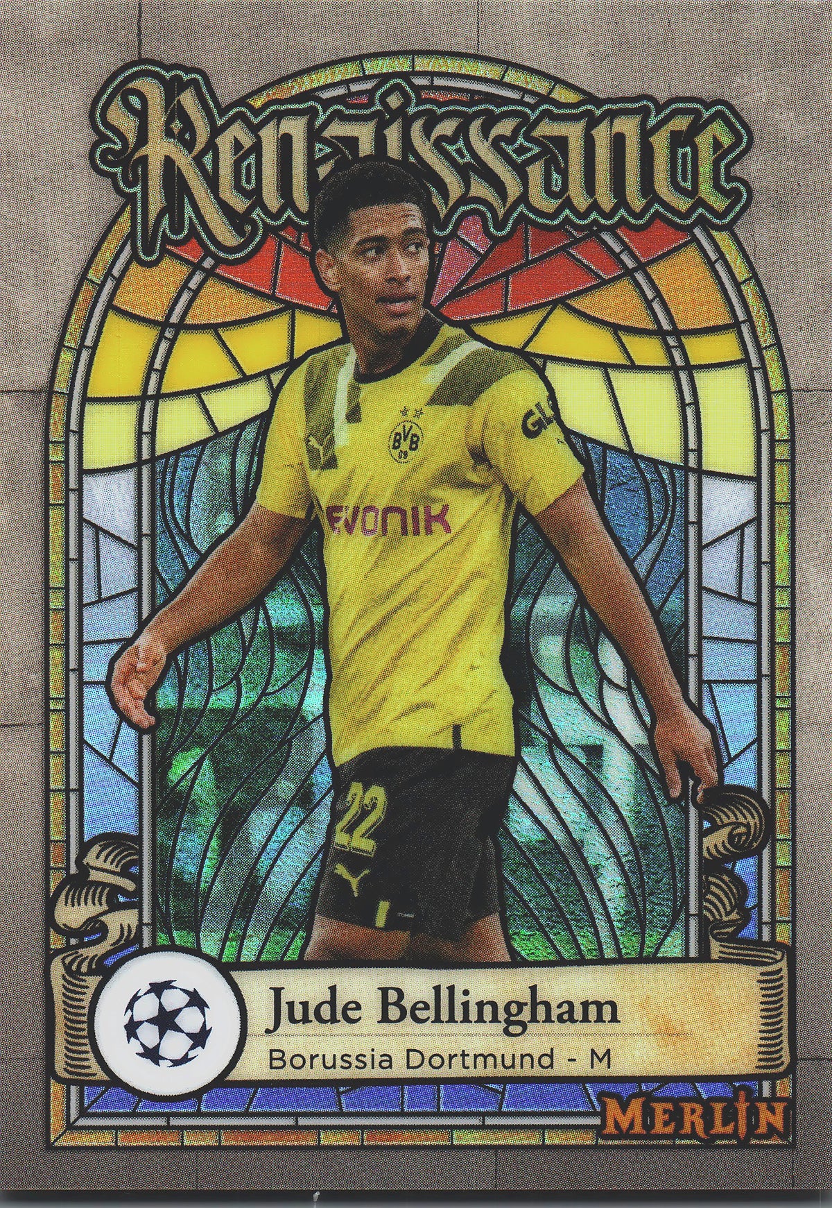 2022 Topps Merlin Chrome Renaissance Jude Bellingham #R-7 Dortmund
