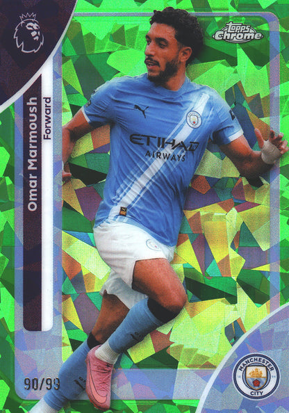 2025 Topps Chrome Sapphire PL /99 Omar Marmoush #121 Manchester City