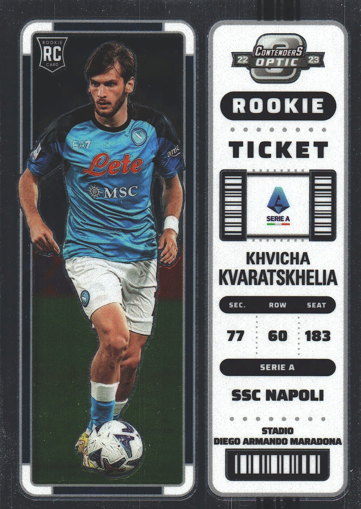 2022 Panini Contenders Optic RC Khvicha Kvaratskhelia #296 Napoli