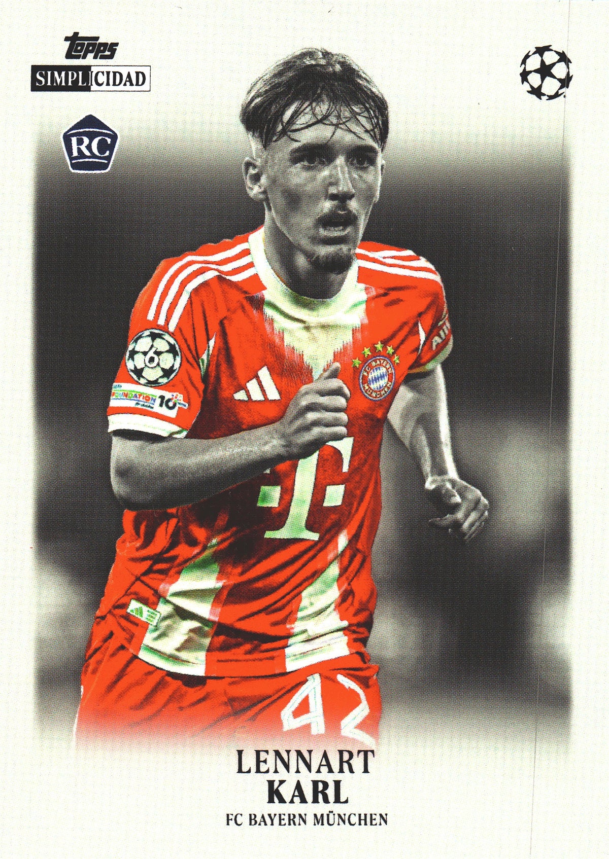 2025 Topps Simplicidad Lennart Karl RC Joyas Bayern Munich