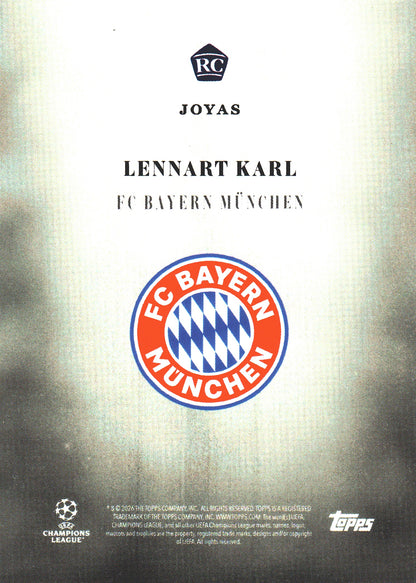 2025 Topps Simplicidad Lennart Karl RC Joyas Bayern Munich