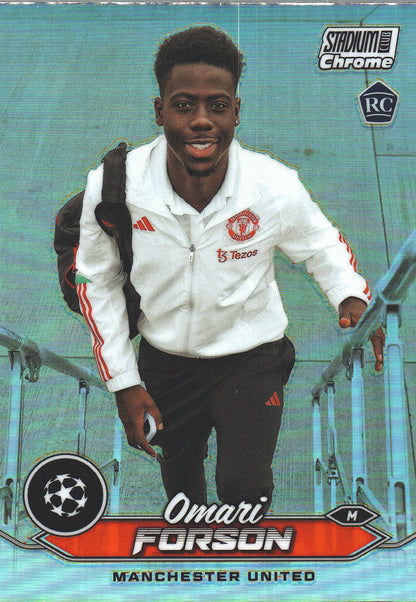 2023 Topps Stadium Club Chrome UCC Refractor RC Omari Forson #44 Manchester United