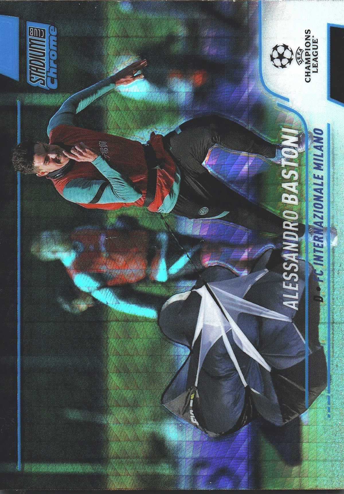 2021 Topps Stadium Club Chrome UCC Blue Prizm Alessandro Bastoni #95 Inter Milan