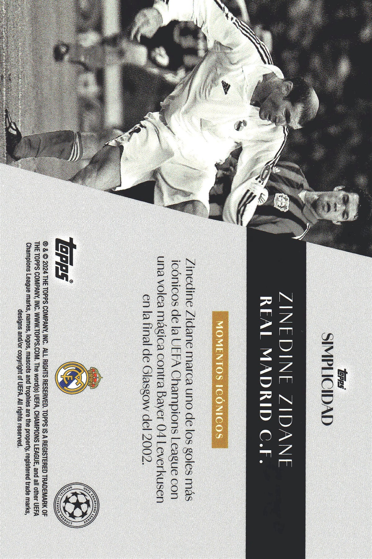 2023 Topps Simplicidad Zinedine Zidane Real Madrid CF