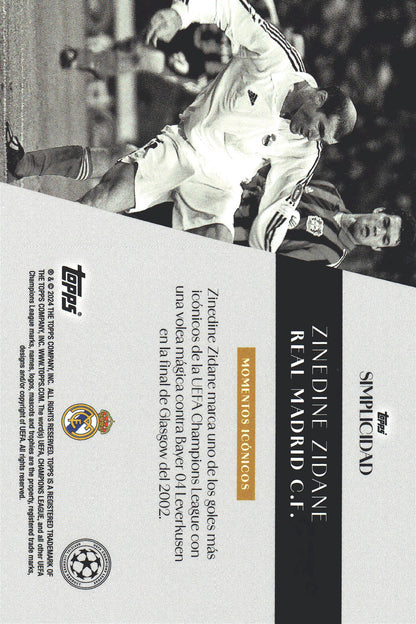 2023 Topps Simplicidad Zinedine Zidane Real Madrid CF