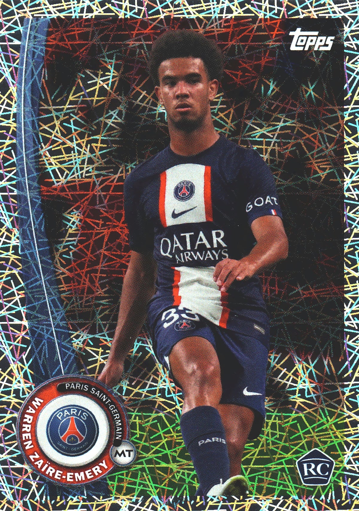 2022 Topps PSG Fan Set RC Electro Warren Zaïre-Emery #PA-9 Paris Saint-Germain