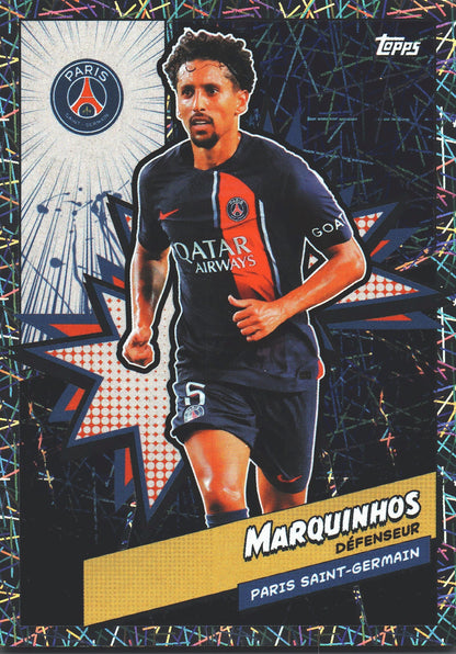 2023 Topps PSG Fan Set Heroes Laser Marquinhos #PSGH-1 Paris Saint-Germain