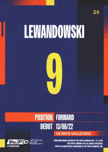 2024 Topps FC Barcelona Team Set Lewandowski #20 FC Barcelona