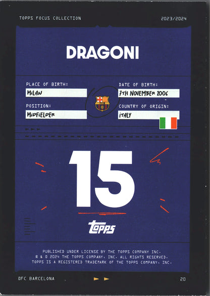 2023 Topps Focus FC Barcelona Dragoni #20 FC Barcelona Femeni