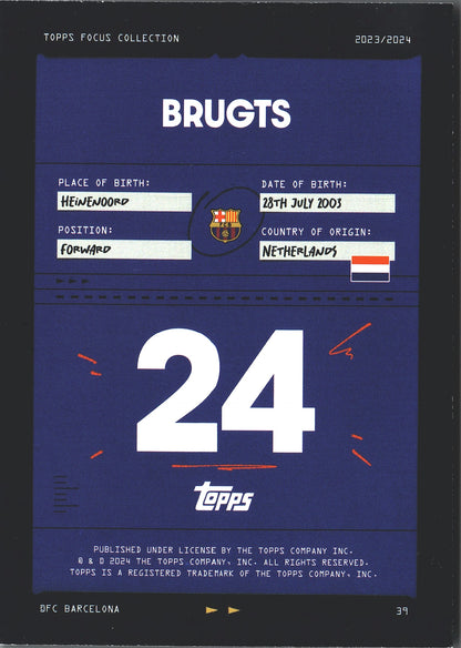 2023 Topps Focus FC Barcelona Brugts #39 FC Barcelona Femeni