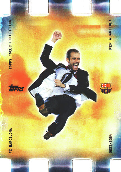 2023 Topps Focus FC Barcelona Golden Hour Pep Guardiola #GH-5 FC Barcelona