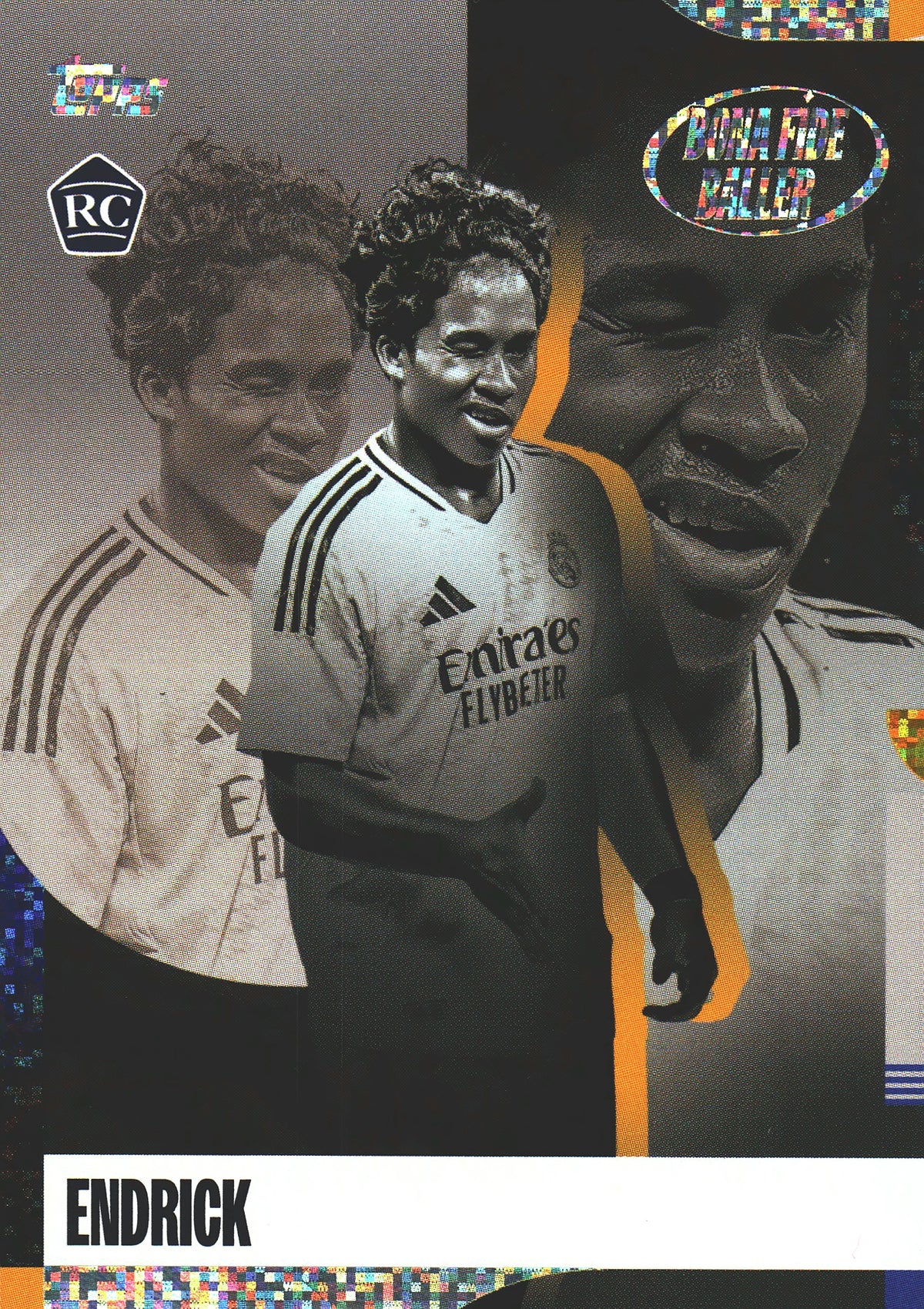 2024 Topps Real Madrid Team Set Bona Fide Baller RC Static Foil Endrick #49 Real