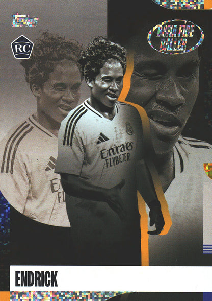 2024 Topps Real Madrid Team Set Bona Fide Baller RC Static Foil Endrick #49 Real