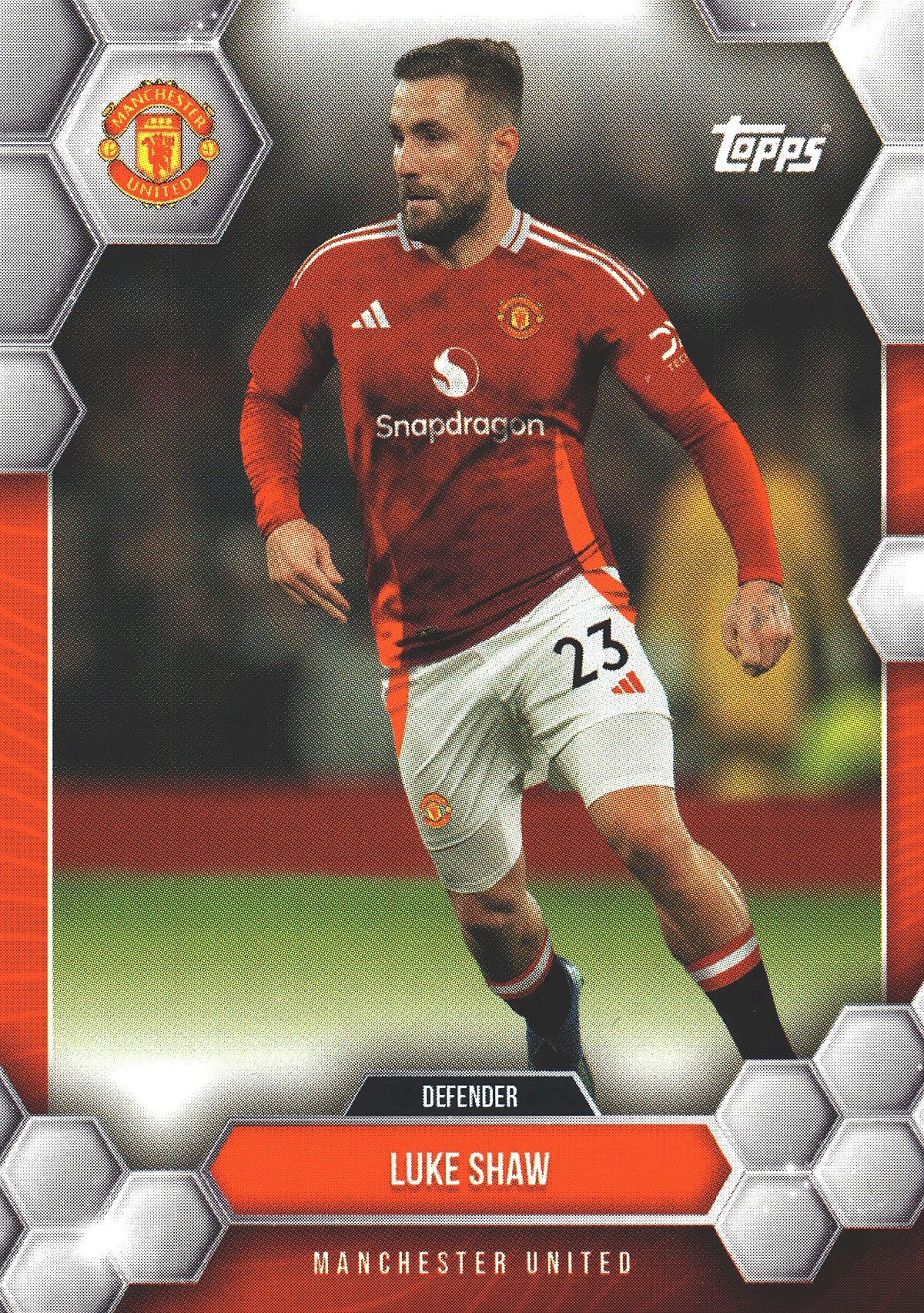 2024 Topps Manchester United Fan Set Luke Shaw #7 Manchester United