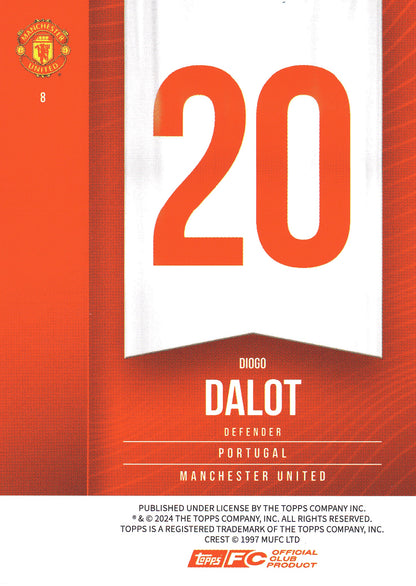 2024 Topps Manchester United Fan Set Diogo Dalot #8 Manchester United