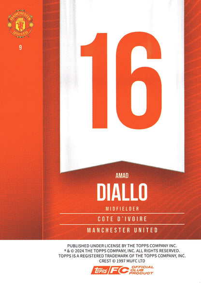 2024 Topps Manchester United Fan Set Amad Diallo #19 Manchester United